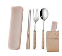 Utensili da campeggio - Posate da cucina in acciaio - Astuccio per utensili da viaggio - per casa campeggio matrimonio festa picnic residenza università viaggio su strada