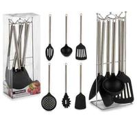 UTENSILI DA CUCINA BARBECUE mestoli acciaio mestolo SET MESTOLI stand supporto