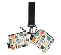 Utensili da cucina Cartoon Donne Cassa di Carta di Credito Coin Purse Carino Moda Biglietto da Visita Cassa Soldi Organizer con Portachiavi per Lady 2 Pcs portatarjetas para