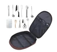Utensili da Cucina da Campeggio | Set Organizzatore per Cucina da Campeggio - Attrezzatura Portatile per Uomini Donne Escursionismo Trekking BBQ Picnic Zaino in Spalla