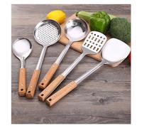 Utensili da cucina in acciaio inossidabile Set da cucina Spatola Pala Zuppa Pinza Accessori da cucina Strumenti di cottura
