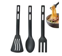 Utensili da cucina in nylon, set di utensili da cucina in nylon, resistenti al calore, antigraffio, utensili da cucina portatili con forchetta per cucinare e cuocere, adatti per pentole antiaderenti