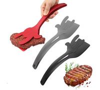 Utensili da Cucina Nylon Essential Set 3 Pezzi Pinze Spatola Pieghevole per Chef