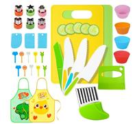 Utensili da cucina per bambini - Set per esercizi pre-tagliati per bambini, utensili da cucina realistici sicuri, attrezzatura da gioco da cucina in stile | Giocattolo per la preparazione degli