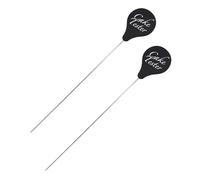 Utensili da cucina per dolci, tester di secchezza, 2 pezzi, tester per torte, in acciaio inox, per l'osso per la cucina Auxiliary Bake Test Tools per la precisione di cottura, nero