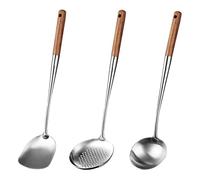 Utensili da cucina Wok Spatola Ferro e mestolo Set di utensili 17 pollici for barra in acciaio inossidabile(Type D)