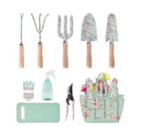 Utensili da giardinaggio, rastrello e a mano, piccoli e resistenti, set di attrezzi a mano con da potatura, per donne, giardinieri, madri, esterni, serra, potatura e taglio