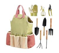 Utensili da giardino manuali, set di 9 per piante, robusti strumenti per piantare, per serra, prato e cortile, per saltare, potare, diserbare, scavare e tagliare in giardino