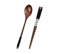 Utensili Da Mangiare In Legno Bacchette Con Cucchiaio Robusti Cucine Cucine Cereali In Legno Per Famiglie Cucina
