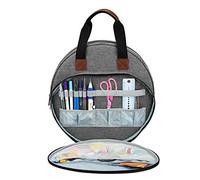 Utensili da ricamo, custodia per progetti di ricamo con scomparti e tasche, tessuto Oxford, borsa a punto croce, borsa per ricamo, strumenti per cucito, accessori per ricamo