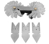 Utensili da Taglio a Vite Leggeri Calibri Centrali Passo del Filetto 2 Pz 60° Centro Calibro a Coda di Pesce per Filettatura Calibri e 1 Pz 55° Centro Calibro Pollici Metrico