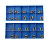Utensili da taglio efficienti 10PCS inserti di tornitura in carburo CCMT060204 & DCMT070204 per vari tipi di metallo