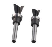 Utensili da Taglio Router Bit 1/2pz Nero e Argento Carburo Resistenza all'usura