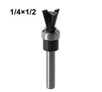 Utensili da Taglio Router Bit 1/2pz Nero e Argento Carburo Resistenza all'usura