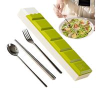 Utensili da viaggio in acciaio inox - Set di stoviglie portatili | Set di posate al cioccolato in acciaio inox | Utensili creativi con cucchiaio, forchetta, bacchette, stoviglie luminose per Pi