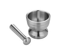 Utensili Doppio macinino for aglio in acciaio inossidabile Mortaio in metallo Sale e pestello Piedistallo Ciotola Pressa for aglio Pentola for spezie Pepe alle erbe Decorare