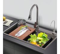 Utensili e accessori per lavello da cucina, accessori per l'igiene della cucina, aggiornamento della cucina natalizia con accoglienti stili autunnali e invernali Cucina efficiente: un rubinetto estrai