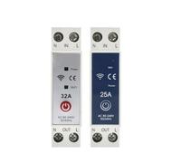 Utensili elettrici Interruttore Automatico WiFi Intelligente, Tensione, Energia, Interruttore Relè Temporale KWh Di Potenza, Telecomando Vocale Blu(Blue with metering,32A)