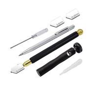Utensili for la riparazione degli utensili Sharp Antiscivolo Facile da usare Piastrelle durevoli Riparazione fai-da-te Tagliavetro portatile Specchio riempito d'olio in lega Facile da tagliare(A5)