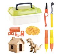 Utensili in cartone, 148 pezzi, giocattoli educativi per fai da te, con denti di , sicuri, per bambini, per il fai da te, per la casa, la scuola, l'officina, la fortezza 'auto