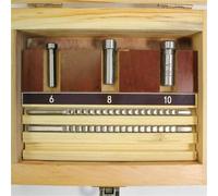 Utensili industriali Set di brocce for chiavette HSS da 6 pezzi, brocce da 2 mm e 3 mm, boccole con collare da 6/8/10 mm con spessori, utensili da taglio CNC