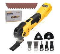 Utensili multifunzione oscillanti senza fili per batteria Dewalt 18V/20V, attrezzo multiuso senza spazzole da 300 W con 5 velocità variabili, angolo di oscillazione di 4°, kit di utensili oscillanti