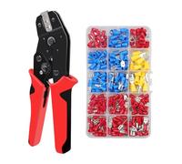 Utensili per crimpatura Strumento Di Crimpatura Manuale 0,25-2,5 Mm² Pinza Crimpatrice A Cricchetto Regolabile 280 Pezzi Kit Assortimento Di Capicorda Set Di Crimpatura Filo Isolato(SN-02C 280PCS)