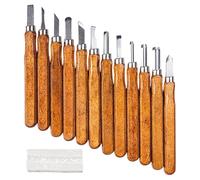 Utensili per intagliare il legno, coltello da scolpire con pietra per affilare, 12 pezzi, kit per intaglio con di stoccaggio, per principianti, artisti, incisori, su verdure, saponi, frutta