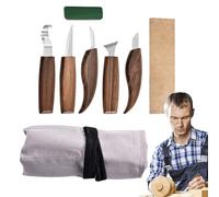 Utensili per intagliare il legno, kit per intagliare il legno, set di 8 kit per incidere il legno, strumenti portatili per intagliare cucchiai, kit di incisione in legno multiuso per cucchiaio