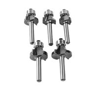 Utensili per la Lavorazione del Legno, Manico Argento 6 Mm Set 5 Pezzi di Utensili per Fresatura per la Lavorazione del Legno in Lega di Acciaio Al Tungsteno Frese a Tuffo