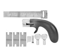 Utensili per la pelle Taglierina a cinghia in acciaio inossidabile con manico in alluminio per artigianato in pelle, utensili manuali