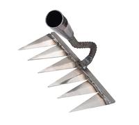 Utensili per rastrellamento per unghie con sei denti, facile da usare per la rimozione delle erbacce, per terrazza, fattoria, giardino, cortile