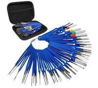 Utensili per sblocco auto, 41 pezzi di attrezzi per la rimozione di connettori di cavi, perno di smontaggio, rimozione terminale, set di attrezzi per contatti a spina piatti rotondi (blu)