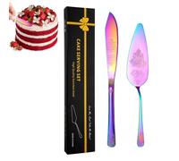 Utensili per tagliare torte in acciaio inossidabile, set di frese per torte in acciaio inossidabile - Taglierina decorativa per torte nuziali e spatola per torte,Set di taglio per torta