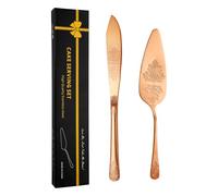 Utensili per tagliare torte in acciaio inossidabile, set di stampini per torte in acciaio inossidabile - Taglierina decorativa per torta nuziale e spatola per torta - Durevole set da taglio per