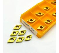 utensili per tornio, 10 pezzi DCMT070204 UE6020 VP15TF US735 Utensile in metallo duro da taglio di alta qualità DCMT 070204 Inserto for tornitura Set inserti for tornio CNC(DCMT070204 US735)