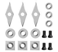 Utensili Per Tornio Per La Tornitura Del Legno - Viti Incluse Per Uso Intensivo - Insieme Di Inserti Per Taglio In Carburo,Per Falegnami e Appassionati, Workshop, Casa, Studio e Progetti di Creazione