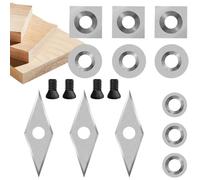 Utensili Per Tornio Per La Tornitura Del Legno | Viti Incluse Per Uso Intensivo | Insieme Di Inserti Per Taglio In Carburo,Per Falegnami Carpentieri Artigiani Laboratorio E Progetti Di Lavorazione