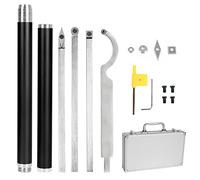 Utensili Per Tornitura In Legno,CEIEVER 4 Pezzi Set Strumenti per Intaglio del Legno con manico a forma di diamante,fresa rotonda e quadrata e borsa in alluminio per Hobbyisti Fai da Te