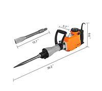 utensili pneumatici, Martello da demolizione Martello rotante multifunzionale 1500W 2200W 3600W Martello da demolizione Martello demolitore Strumento martello elettrico for calcestruzzo Trapano a perc