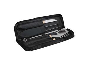 Utensili Set Campingaz Per Barbecue A Gas Pietra Lavica 10 Pezzi Legno E Inox