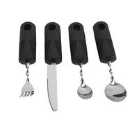 Utensili, utensili ponderati, tremore manuale, set di utensili adattivi per pazienti con aiuto artritico, cucchiaio per tremore mano, forchetta, coltello, set di utensili adattivi