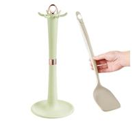 Utensils Holder - Kitchen Utensil Holder, Cutlery HolderS, Rotatable Cooking Utensils HolderS with 6 Hooks, Countertop Storage for Soup Ladle, Skimmer, Spoon, Spaghetti Server, Kitchen Utensil Holdr