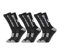 Utensilsto 3 paia di calzini da calcio, 39-44, calzini da calcio, antiscivolo, per uomo, donna, calcio, pallacanestro, Nero , 39-44