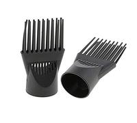 Uteruik 2 pz Professionale Universale Parrucchiere Asciugacapelli Diffusore Vento Blow Copertura Pettine Attacco Ugello Nero Plastica Doppio Grip