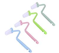 Uteruik - Spazzole da bagno con bordo curvo, per pulizia del bagno, 4 pezzi