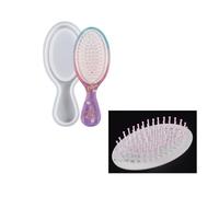Uteruik Stampo in silicone a forma di pettine in resina epossidica, con spazzole per capelli, per realizzare decorazioni artigianali in resina (#A)
