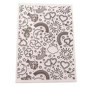 Uteruik - Stencil in plastica per goffratura, motivo arcobaleno, per fai da te, goffratura, per regali, album fotografici, biglietti, decorazioni per lavori di bricolage (#B)