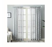 Uteruik - Tende in voile, per finestre e finestre, con stampa a foglie, per camera da letto, soggiorno, 1 pannello, larghezza 150 x lunghezza 250 cm (#B)