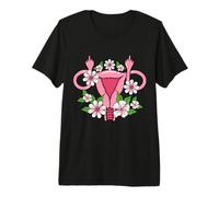 Uterus Middle Finger Feminist PRO Choice Diritti delle Donne Maglietta Premium